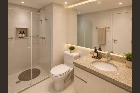 Banheiro da suíte 2 de apartamento para alugar com 3 quartos, 150m² em Vila Gertrudes, São Paulo