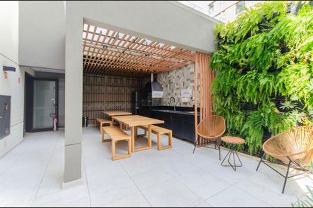 Studio para alugar com 35m², 1 quarto e sem vaga Studio para alugar com 35m², 1 quarto e sem vagaÁrea comum - Churrasqueira