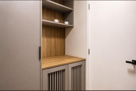 Cozinha de apartamento para alugar com 1 quarto, 30m² em Vila Nova Conceição, São Paulo