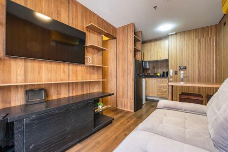 Sala/Cozinha de apartamento para alugar com 1 quarto, 28m² em Jardim Paulista, São Paulo