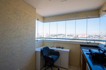 Varanda da sala de apartamento à venda com 2 quartos, 60m² em Vila Valparaíso, Santo André