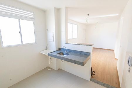 Cozinha  de apartamento à venda com 2 quartos, 45m² em Paquetá, Belo Horizonte