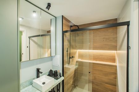 Studio para alugar com 37m², 1 quarto e sem vaga Studio para alugar com 37m², 1 quarto e sem vagaBanheiro