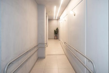 Studio para alugar com 30m², 1 quarto e 1 vagaHall social - Rampa de acesso