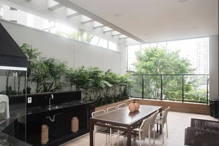 Área comum - Churrasqueira de kitnet/studio para alugar com 1 quarto, 30m² em Chácara Inglesa, São Paulo