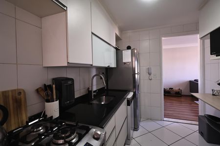 Cozinha de apartamento à venda com 2 quartos, 50m² em Parque Erasmo Assunção, Santo André