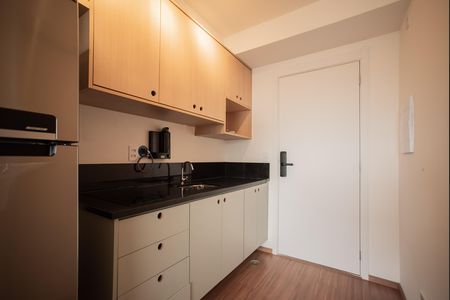Cozinha de kitnet/studio para alugar com 1 quarto, 29m² em Vila Clementino, São Paulo