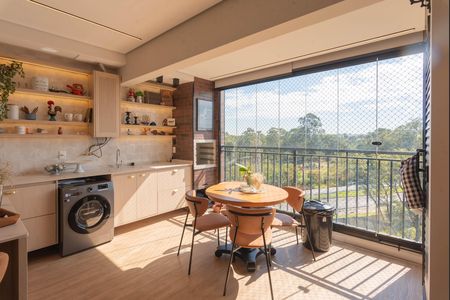 Varanda da cozinha de apartamento à venda com 2 quartos, 77m² em Swiss Park, Campinas