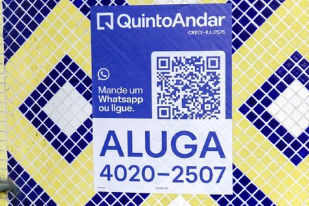 Placa  de apartamento para alugar com 1 quarto, 49m² em Laranjeiras, Rio de Janeiro