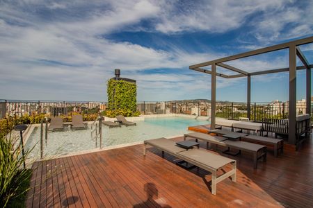 Área comum - Piscina de kitnet/studio para alugar com 1 quarto, 38m² em Boa Vista, Porto Alegre
