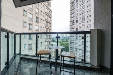 Studio - Varanda de kitnet/studio à venda com 1 quarto, 38m² em Jardim Paulistano, São Paulo