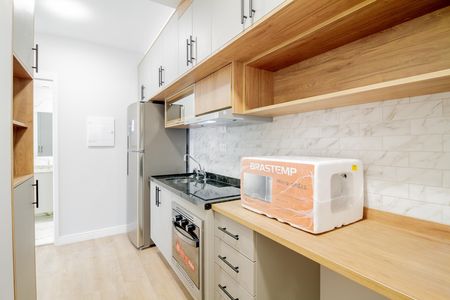 Cozinha de kitnet/studio para alugar com 1 quarto, 31m² em Vila Zilda, São Paulo