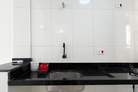 Cozinha de kitnet/studio para alugar com 1 quarto, 25m² em José Menino, Santos