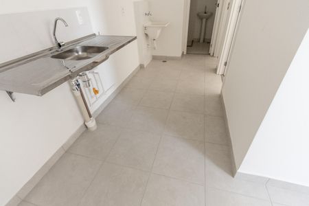Cozinha e Área de Serviço de apartamento para alugar com 2 quartos, 35m² em Várzea da Barra Funda, São Paulo
