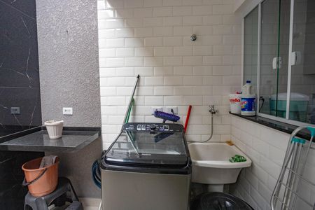 Área de serviço e churrasqueira de casa para alugar com 2 quartos, 120m² em Vila Santa Luzia, São Bernardo do Campo