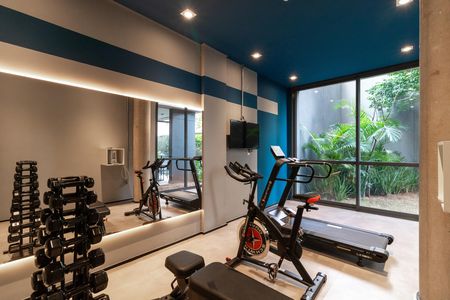 Apartamento para alugar com 36m², 1 quarto e sem vaga Apartamento para alugar com 36m², 1 quarto e sem vagaÁrea comum - Academia
