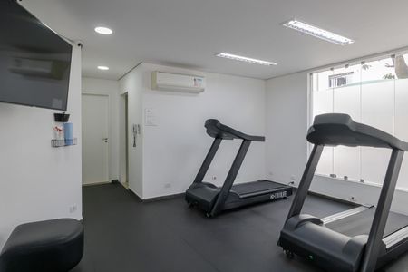 Área comum - Academia de apartamento para alugar com 1 quarto, 43m² em Moema, São Paulo