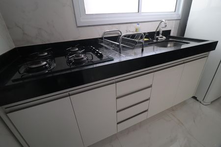 Cozinha de apartamento para alugar com 2 quartos, 45m² em Umuarama, Uberlândia