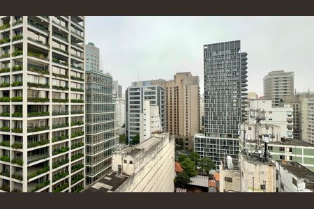 Vista da varanda do studio de kitnet/studio à venda com 1 quarto, 21m² em Jardim Paulista, São Paulo