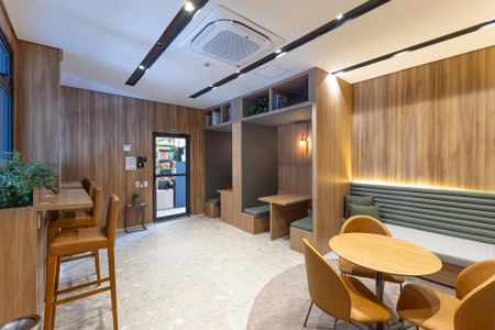 Área comum - CoWork de kitnet/studio para alugar com 1 quarto, 25m² em Vila Olímpia, São Paulo