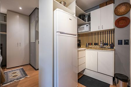 Sala/Cozinha de apartamento para alugar com 1 quarto, 27m² em Jardim Paulista, São Paulo