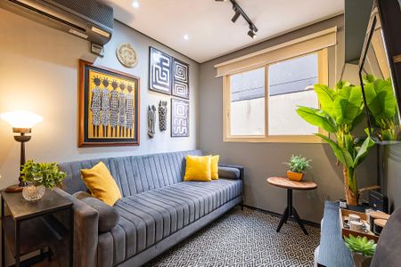 Sala/Cozinha de apartamento para alugar com 1 quarto, 27m² em Jardim Paulista, São Paulo