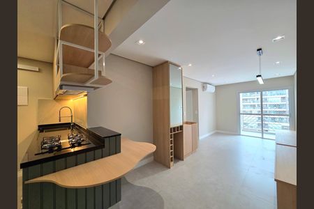 Sala de apartamento para alugar com 2 quartos, 63m² em Indianópolis, São Paulo