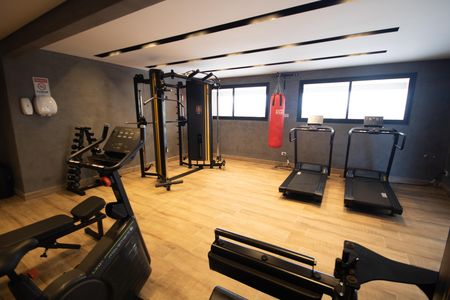 Área comum - Academia de apartamento para alugar com 1 quarto, 53m² em Maracanã, Praia Grande