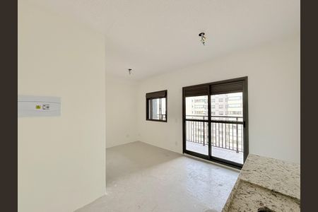 Cozinha  de kitnet/studio à venda com 1 quarto, 28m² em Brooklin, São Paulo