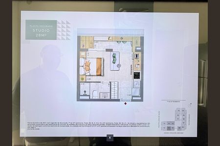 Planta Tipo Apartamento   de kitnet/studio à venda com 1 quarto, 28m² em Brooklin, São Paulo