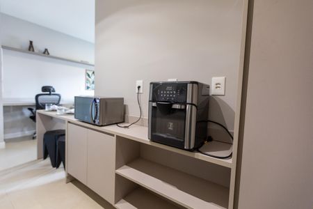 Cozinha de kitnet/studio à venda com 1 quarto, 46m² em Centro, Campinas