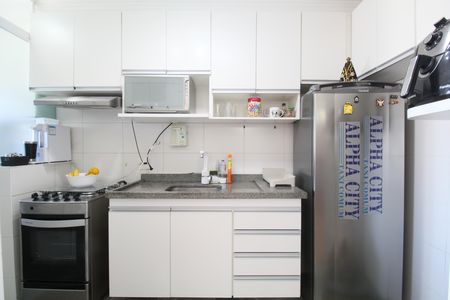Cozinha de apartamento para alugar com 2 quartos, 56m² em Jardim Henriqueta, Taboão da Serra