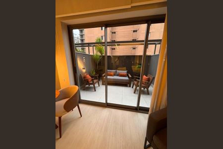 Studio para alugar com 39m², 1 quarto e sem vagaVaranda