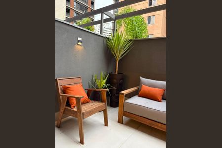 Varanda de kitnet/studio para alugar com 1 quarto, 39m² em Campo Belo, São Paulo