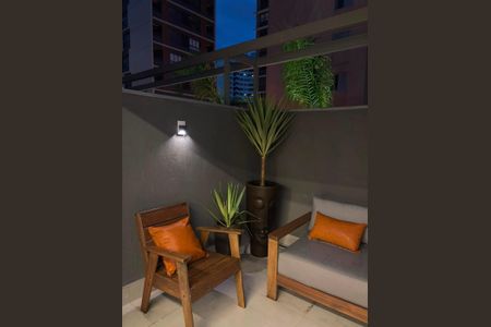 Varanda de kitnet/studio para alugar com 1 quarto, 39m² em Campo Belo, São Paulo