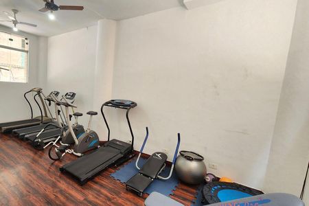 Área comum - Academia de apartamento para alugar com 1 quarto, 39m² em José Menino, Santos