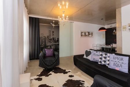 Apartamento para alugar com 74m², 1 quarto e 2 vagasSala