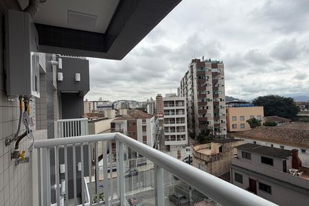 Varanda da Sala de apartamento para alugar com 1 quarto, 38m² em Macuco, Santos