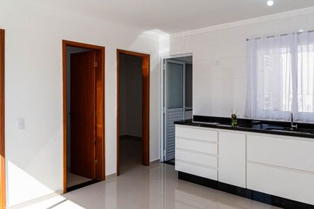 Sala/Cozinha de casa de condomínio para alugar com 2 quartos, 43m² em Chácara Mafalda, São Paulo