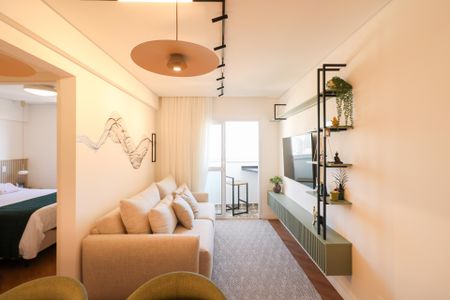 Sala de apartamento para alugar com 1 quarto, 44m² em Santa Paula, São Caetano do Sul