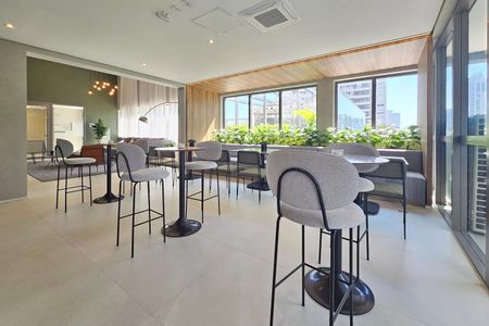Área comum de kitnet/studio para alugar com 1 quarto, 24m² em Santo Amaro, São Paulo