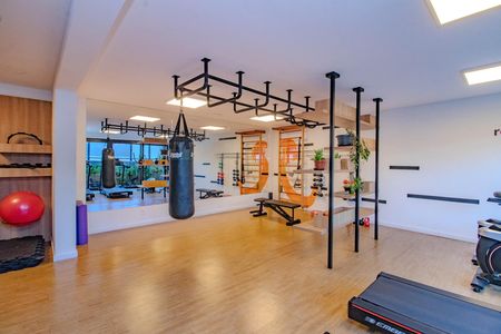 Área comum - Academia de kitnet/studio para alugar com 1 quarto, 36m² em São João, Porto Alegre