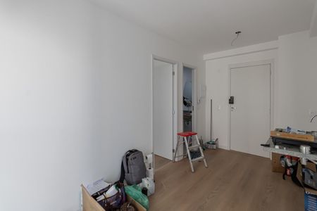Sala e Cozinha de kitnet/studio para alugar com 1 quarto, 27m² em Indianópolis, São Paulo