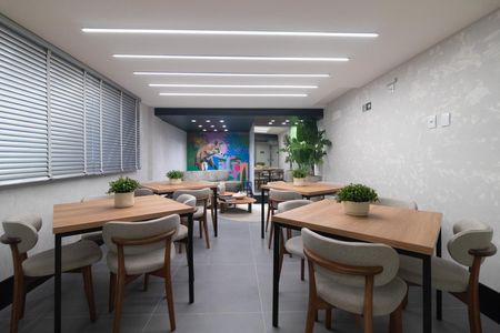 Apartamento para alugar com 34m², 1 quarto e 1 vaga Apartamento para alugar com 34m², 1 quarto e 1 vagaÁrea comum - Salão de festas