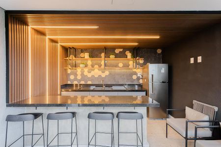 Espaço Gourmet de kitnet/studio para alugar com 1 quarto, 28m² em Pinheiros, São Paulo