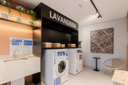 Studio para alugar com 24m², 1 quarto e sem vaga Studio para alugar com 24m², 1 quarto e sem vagaLavanderia