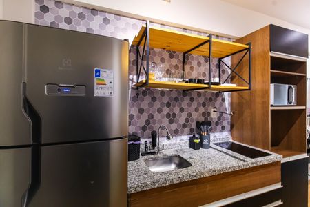 Cozinha de kitnet/studio à venda com 1 quarto, 29m² em Belenzinho, São Paulo