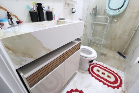 Banheiro Social de apartamento para alugar com 3 quartos, 65m² em Santa Mônica, Uberlândia