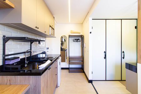Cozinha de kitnet/studio à venda com 1 quarto, 20m² em Lapa, São Paulo