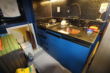 Cozinha de kitnet/studio para alugar com 1 quarto, 35m² em Jacarepaguá, Rio de Janeiro